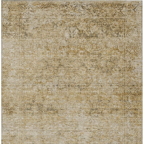 HomeRoots 5' Copper and Beige Abstract Indoor Outdoor Area Rug - Stylish, Durable, Machine Washable Design! 9' X 12' 631597
