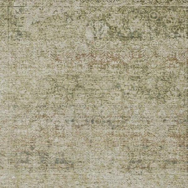 HomeRoots 5' Stylish Sage and Beige Abstract Washable Indoor-Outdoor Area Rug for High-Traffic Spaces 8' X 10' 631608