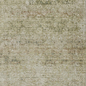 HomeRoots 5' Stylish Sage and Beige Abstract Washable Indoor-Outdoor Area Rug for High-Traffic Spaces 9' X 12' 631609
