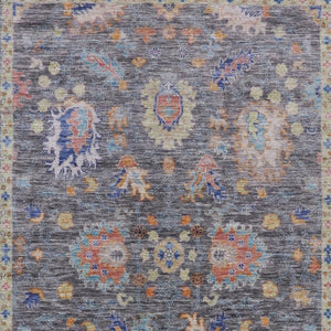 HomeRoots 5' Gray and Denim Blue Floral Area Rug - Washable, Durable, Versatile for Indoor and Outdoor Use 9' X 12' 631633