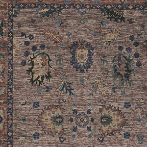 HomeRoots 5' Brown and Beige Floral Area Rug – Durable and Stylish for Indoor/Outdoor Spaces, Easy Care 9' X 12' 631639