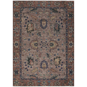 HomeRoots 5' Brown and Beige Floral Area Rug – Durable and Stylish for Indoor/Outdoor Spaces, Easy Care 10' X 14' 631640