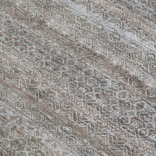 HomeRoots 5' Striped Washable Area Rug in Brown and Beige - Durable, Stylish, and Perfect for Indoor or Outdoor Use 5' X 8' 631660