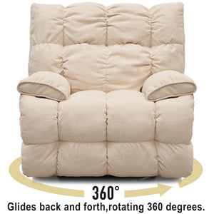 English Elm Sitjoy Swivel Recliner Plush High Back Lounge Chair for Living Room or Gaming W1713P144780