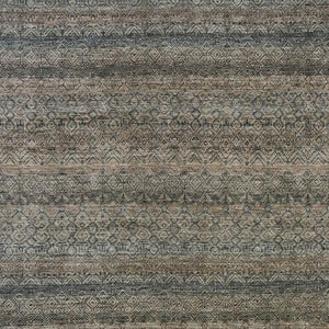 HomeRoots 5' Stylish Chocolate and Gray Striped Indoor-Outdoor Area Rug – Durable, Washable, and Versatile 5' X 8' 631672