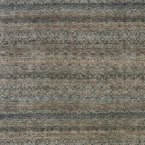 HomeRoots 5' Stylish Chocolate and Gray Striped Indoor-Outdoor Area Rug – Durable, Washable, and Versatile 10' X 14' 631676