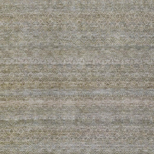 HomeRoots 5' Durable Khaki and Beige Striped Area Rug - Stylish, Washable, Indoor-Outdoor Comfort for Any Space 8' X 10' 631680