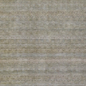 HomeRoots 5' Durable Khaki and Beige Striped Area Rug - Stylish, Washable, Indoor-Outdoor Comfort for Any Space 10' X 14' 631682