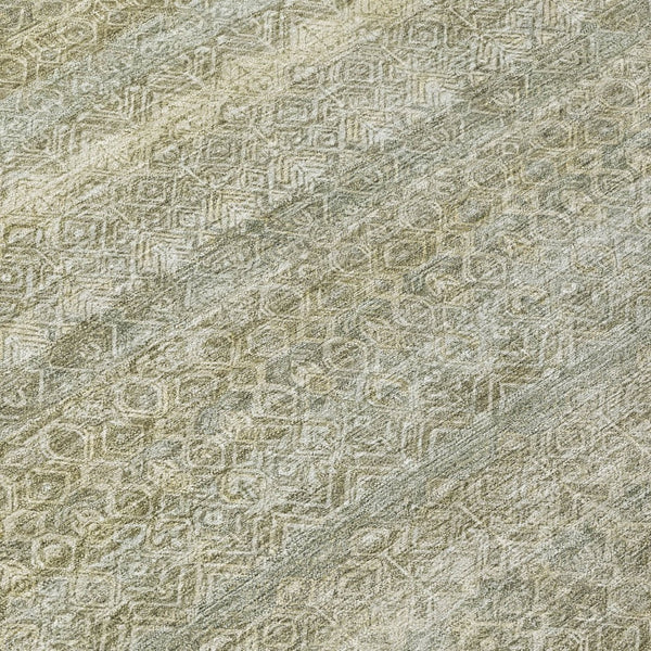 HomeRoots 5' Versatile Linen and Beige Striped Area Rug for Indoor and Outdoor Use – Durable, Washable Design 8' X 10' 631686