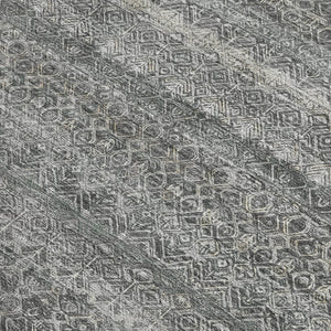 HomeRoots 5' Stylish Pewter and Gray Striped Washable Area Rug for Indoor and Outdoor Spaces - Durable Design 9' X 12' 631693