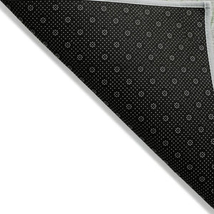 HomeRoots 5' Abstract Artichoke Green and Silver Washable Area Rug for Indoor and Outdoor Durability 8' Round 631739