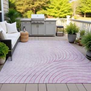HomeRoots 5' Stylish Blush and Silver Abstract Area Rug - Washable, Durable, Perfect for Indoor and Outdoor Use 5' X 8' 631750
