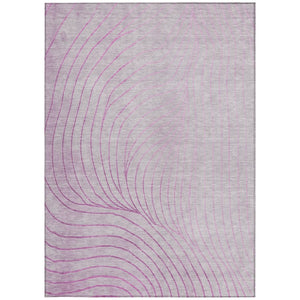 HomeRoots 5' Stylish Blush and Silver Abstract Area Rug - Washable, Durable, Perfect for Indoor and Outdoor Use 8' X 10' 631752