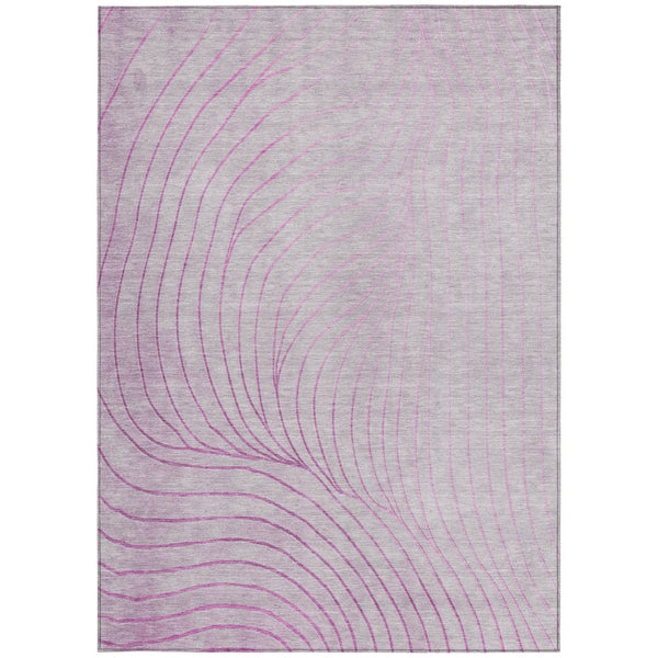 HomeRoots 5' Stylish Blush and Silver Abstract Area Rug - Washable, Durable, Perfect for Indoor and Outdoor Use 8' X 10' 631752