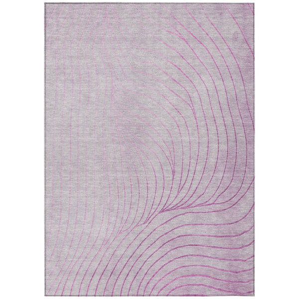 HomeRoots 5' Stylish Blush and Silver Abstract Area Rug - Washable, Durable, Perfect for Indoor and Outdoor Use 10' X 14' 631754