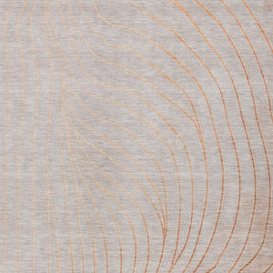 HomeRoots 5' Copper and Silver Abstract Area Rug - Stylish, Washable Indoor-Outdoor Design for Modern Spaces 5' X 8' 631762