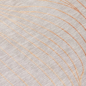 HomeRoots 5' Copper and Silver Abstract Area Rug - Stylish, Washable Indoor-Outdoor Design for Modern Spaces 8' Round 631763