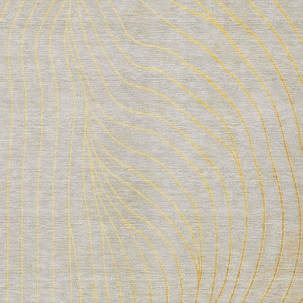 HomeRoots 5' Gold and Silver Abstract Washable Area Rug for Indoor and Outdoor Spaces - Durable and Stylish 5' X 8' 631768