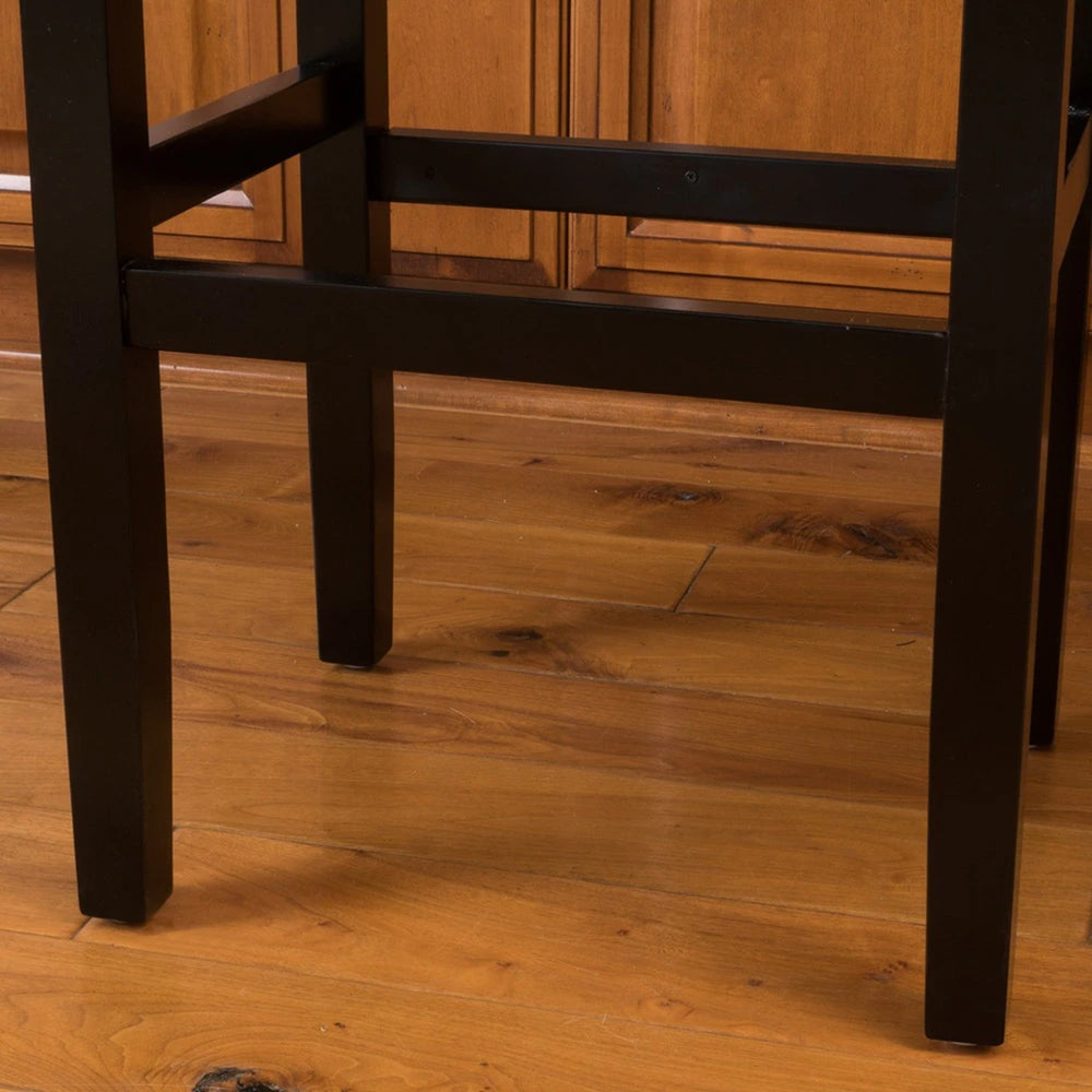 English Elm Christopher Knight Home® - 30-inch Bonded Leather Counter Stool Set of 2 — Ivory Backless Modern Design, Bronze Legs, 250lb Capacity N780P234206L