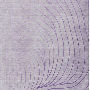 HomeRoots 5' Contemporary Lavender and Silver Abstract Area Rug - Washable, Durable for Indoor & Outdoor Spaces 8' X 10' 631776