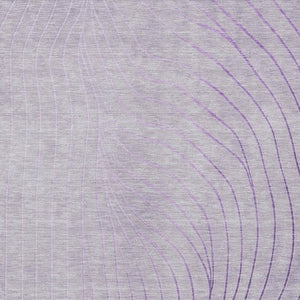 HomeRoots 5' Contemporary Lavender and Silver Abstract Area Rug - Washable, Durable for Indoor & Outdoor Spaces 9' X 12' 631777