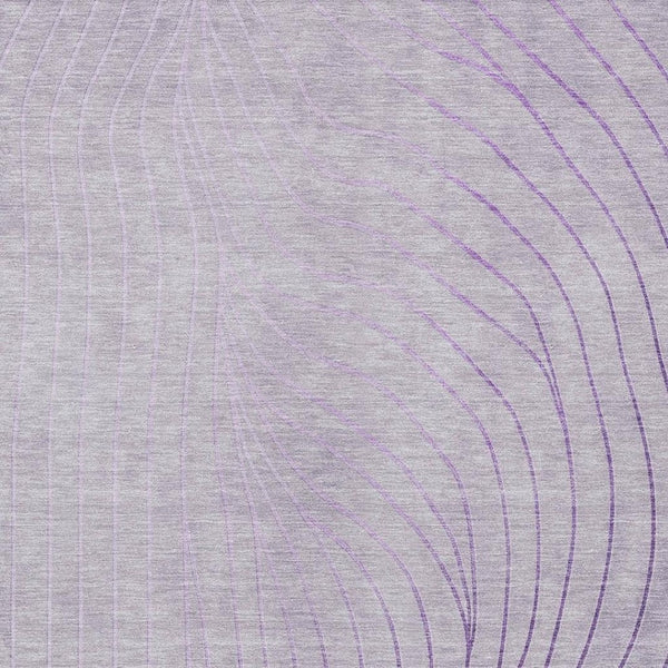 HomeRoots 5' Contemporary Lavender and Silver Abstract Area Rug - Washable, Durable for Indoor & Outdoor Spaces 9' X 12' 631777