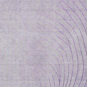 HomeRoots 5' Contemporary Lavender and Silver Abstract Area Rug - Washable, Durable for Indoor & Outdoor Spaces 10' X 14' 631778