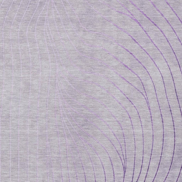HomeRoots 5' Contemporary Lavender and Silver Abstract Area Rug - Washable, Durable for Indoor & Outdoor Spaces 10' X 14' 631778