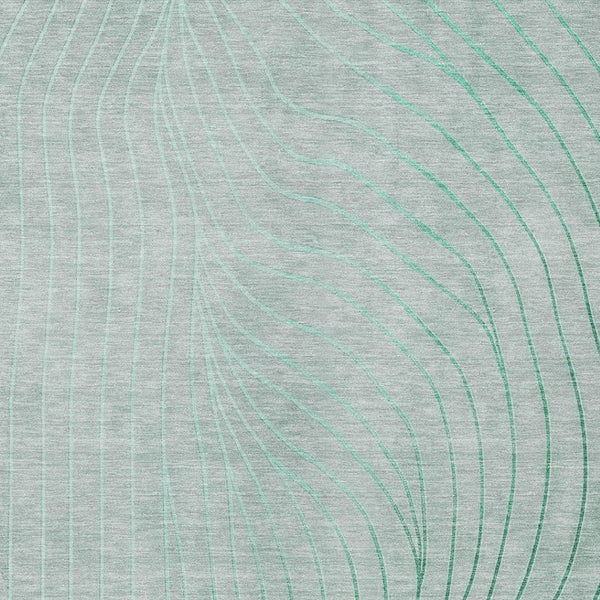 HomeRoots 5' Stylish Mint Green and Silver Abstract Area Rug – Washable, Durable, Perfect for Indoor/Outdoor Use 5' X 8' 631780