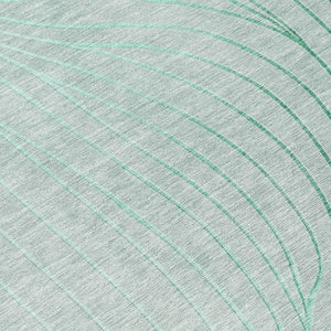 HomeRoots 5' Stylish Mint Green and Silver Abstract Area Rug – Washable, Durable, Perfect for Indoor/Outdoor Use 8' Round 631781