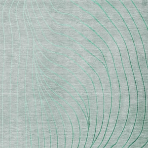HomeRoots 5' Stylish Mint Green and Silver Abstract Area Rug – Washable, Durable, Perfect for Indoor/Outdoor Use 8' X 10' 631782