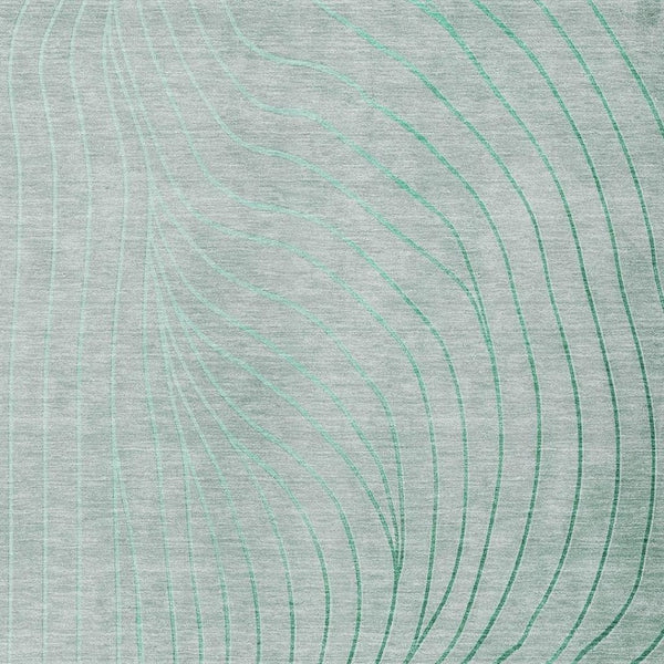 HomeRoots 5' Stylish Mint Green and Silver Abstract Area Rug – Washable, Durable, Perfect for Indoor/Outdoor Use 8' X 10' 631782