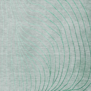 HomeRoots 5' Stylish Mint Green and Silver Abstract Area Rug – Washable, Durable, Perfect for Indoor/Outdoor Use 9' X 12' 631783