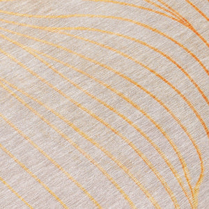 HomeRoots 5' Vibrant Orange and Silver Abstract Area Rug for Indoor and Outdoor Use – Durable & Washable Design 8' Round 631787