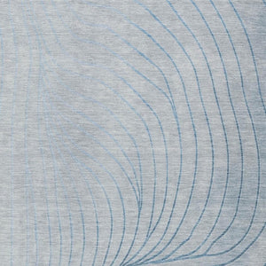 HomeRoots 5' Sky Blue and Silver Abstract Area Rug - Stylish, Washable, Durable for Indoor and Outdoor Use 10' X 14' 631796