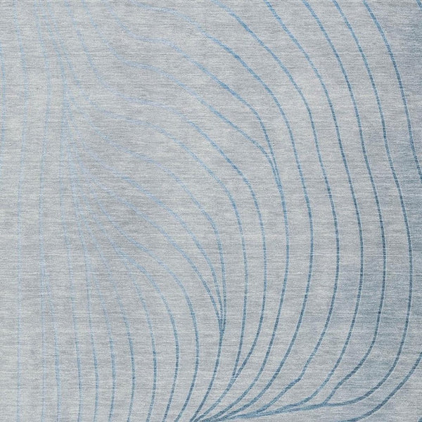 HomeRoots 5' Sky Blue and Silver Abstract Area Rug - Stylish, Washable, Durable for Indoor and Outdoor Use 10' X 14' 631796