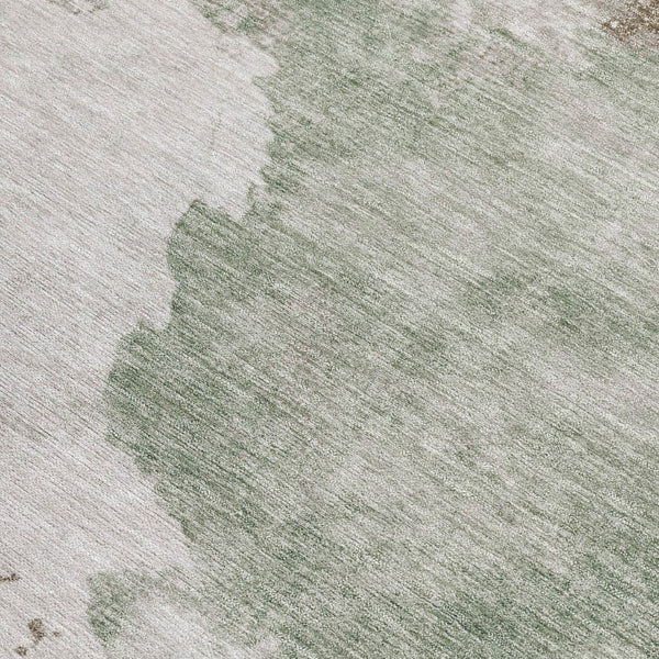 HomeRoots 5' Artichoke Green Abstract Area Rug - Durable, Washable Design for Indoor & Outdoor Spaces 8' X 10' 631800