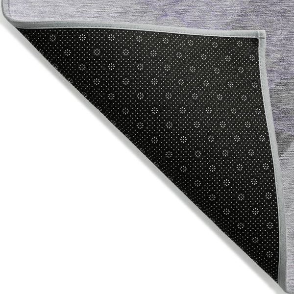 HomeRoots 5' Stylish Lavender and Gray Abstract Washable Area Rug for Indoor and Outdoor Spaces, Durable Design 8' X 10' 631836
