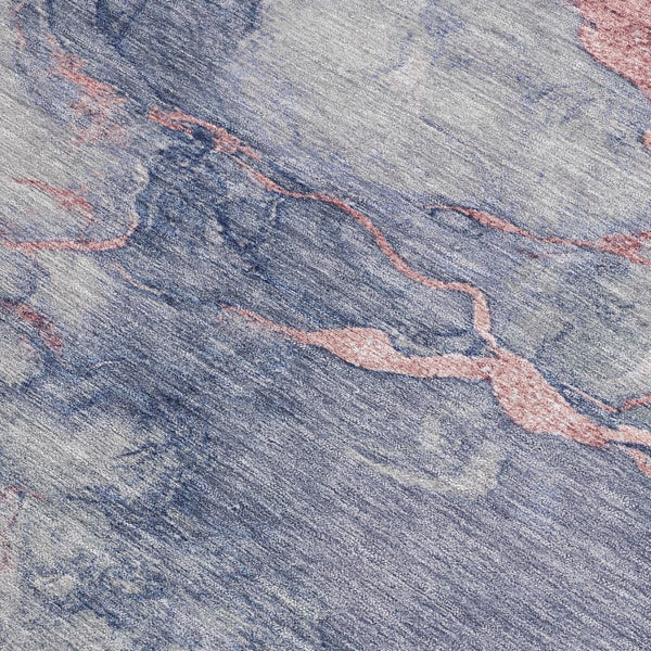 HomeRoots 5' Blush and Gray Abstract Area Rug - Stylish, Washable, Durable for Indoor and Outdoor Use 5' X 8' 631874