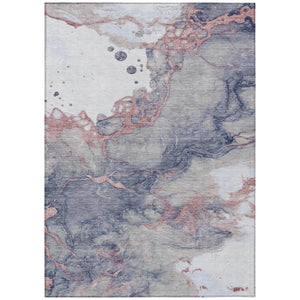 HomeRoots 5' Blush and Gray Abstract Area Rug - Stylish, Washable, Durable for Indoor and Outdoor Use 8' X 10' 631876