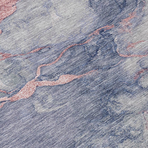 HomeRoots 5' Blush and Gray Abstract Area Rug - Stylish, Washable, Durable for Indoor and Outdoor Use 9' X 12' 631877