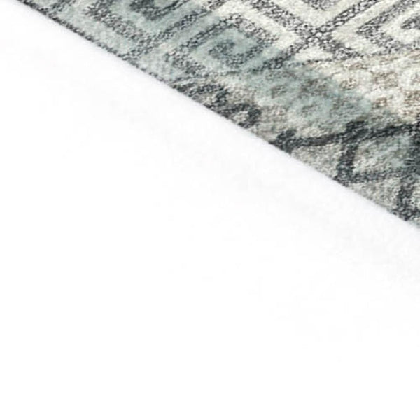 HomeRoots 8' X 10' Stylish Geometric Washable Rug in Pewter, Copper & Silver – Perfect for Indoor & Outdoor Use! 631924