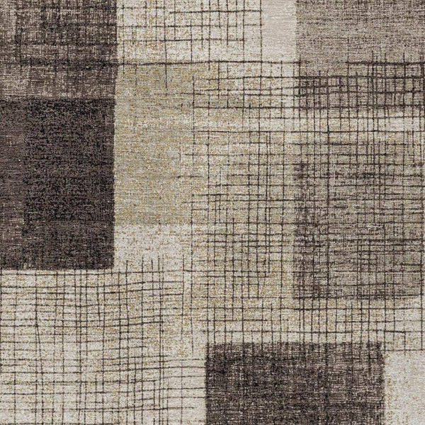 HomeRoots 5' Brown and Taupe Geometric Area Rug - Stylish, Durable, and Washable for Indoor and Outdoor Use 9' X 12' 631931