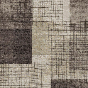 HomeRoots 5' Brown and Taupe Geometric Area Rug - Stylish, Durable, and Washable for Indoor and Outdoor Use 10' X 14' 631932