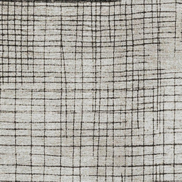 HomeRoots 5' Modern Ivory and Black Geometric Area Rug - Washable, Durable, Indoor/Outdoor, Stylish Accent 5' X 8' 631934
