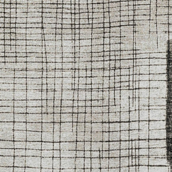 HomeRoots 5' Modern Ivory and Black Geometric Area Rug - Washable, Durable, Indoor/Outdoor, Stylish Accent 10' X 14' 631938