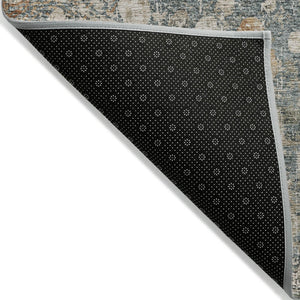 HomeRoots 5' Beige and Copper Abstract Area Rug - Stylish, Washable, Durable Design for Indoor & Outdoor Spaces 5' X 8' 631958