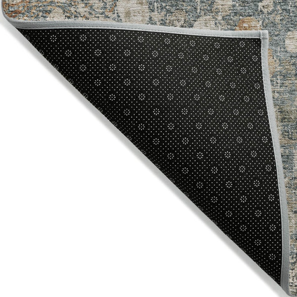 HomeRoots 5' Beige and Copper Abstract Area Rug - Stylish, Washable, Durable Design for Indoor & Outdoor Spaces 9' X 12' 631961