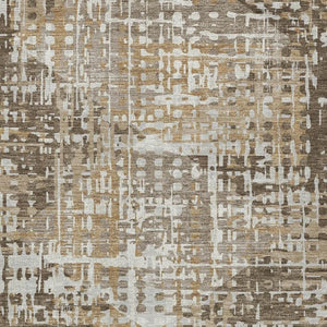 HomeRoots 5' Brown and Ivory Geometric Washable Area Rug - Durable, Stylish, Indoor/Outdoor Versatility 8' X 10' 631996
