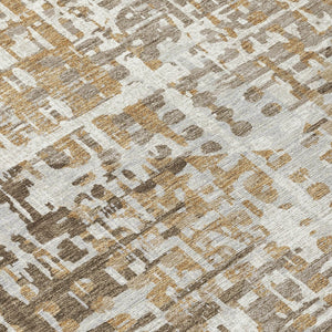HomeRoots 5' Brown and Ivory Geometric Washable Area Rug - Durable, Stylish, Indoor/Outdoor Versatility 9' X 12' 631997